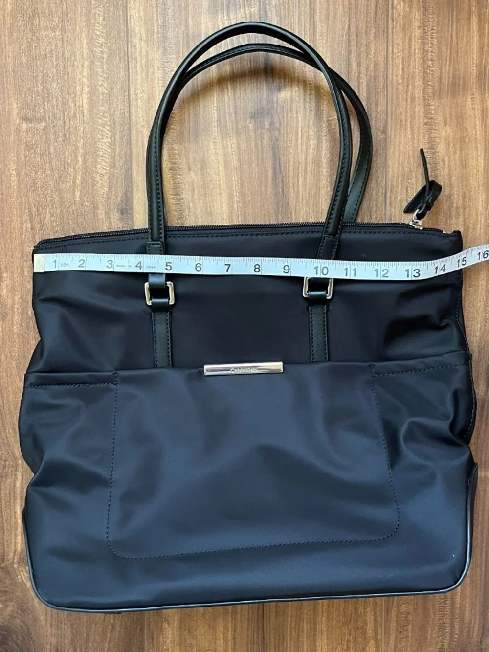 Calvin Klein Black tote bag office nylon computer lightweight travel work